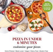 View Pizza oven, with pizza cutter and dough roller, 12-inch portable indoor electric oven, 12-inch indoor pizza oven image 2