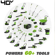 View 40V 16-Inch Cordless Electric Lawn Mower with 4.0Ah Battery and Charger image 3