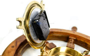 View High-end home decoration clock - Sailboat copper hatches and rudder for navigation | Luxury office decorations | Wall decorations | Birthday gifts image 4