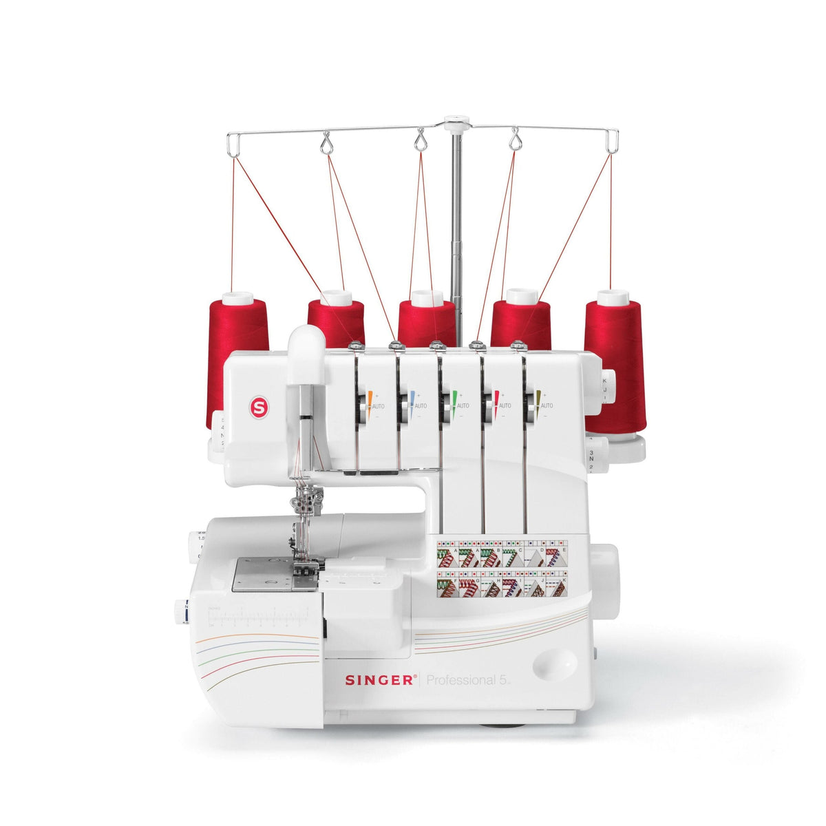 2–5 Thread Serger Sewing Machine, 1300 SPM, Automatic Tension and Differential Feed