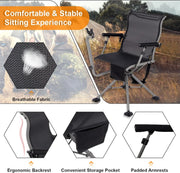 View 360° rotatable hunting seat, equipped with 4 extendable aluminum legs, adjustable gunstock, portable hunting shelter chair, equipped with carrying straps for outdoor activities. image 4