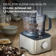 View Multifunctional compact food processor, with built-in scale, equipped with 11 accessories, designed small yet powerful. image 3