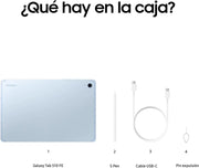 View Galaxy Tab S10 FE 256GB, Tablet Android + S Pen, Galaxy AI, 8GB RAM, Pantalla de 10,9", Batería de Larga Duración, Azul, Garantía del Fabricante 3 image 6