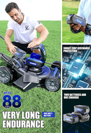View Lawn Mower 40V Brushless 18" Cordless, 5 Cutting Height Adjustments Electric Lawn Mower, Quickly Folding Within 5’s, 4.0AH Battery and Super Charger Included. image 4
