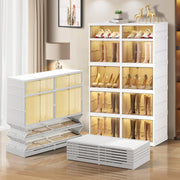 View 9-Tier LARGE Stackable Plastic Shoe Rack image 2