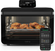 View Intelligent oven and fryer combo, 11 integrated functions - countertop convection oven for baking, roasting, air frying, baking, dehydrating, 1750 watt power, 25 gallon capacity, controlled by touch screen for quick cooking - black image 3
