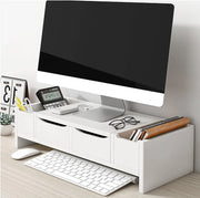 View Floating TV Stand - Modern Furniture - Floating TV Stand with Drawers - Wooden Wall-mounted Cabinet Unit with Drawers - Double-layer Computer and TV Space Organizer台 image 4