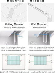 View Electric Smart Curtains System, Automatic Curtain Opener, Motorized Curtains Rod with Remote, Compatible with Alexa/Google Home/Tuya App (Up to 204inches) image 3