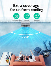 View Evaporative Cooler, Air Cooler, 120°Oscillation Swamp Cooler with Remote Control, 24H Timer, 3 Wind Speeds for Outdoor Indoor Use,8 Gallon image 4