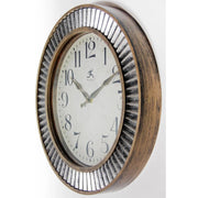 View 16 Inch Rustic Industrial Wall Clock, Decorative Round Clock for Home image 3