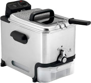 View Ultimate Steel Deep Fryer with Basket 3.5 Liter Oil and 2.6 Pound Food Capacity image 1
