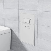 View 6.2 Gallon Bathroom Trash Can Tilt Out Trash Bin Cabinet, Hidden Trash Can Cabinet Recessed Wall Mounted Stainless Steel with Toilet Paper Holder for Bathroom/Bedroom/Office/Kitchen, Black image 3