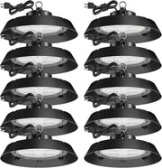 View 200-watt, 10 sets of UFO lamps, LED ceiling lights, 28,000 lumens, 5000K LED ceiling lights, 5-foot cable, can replace 650-watt metal halide/hot mercury lamps, suitable for gyms, factories, barns and storage areas. image 2