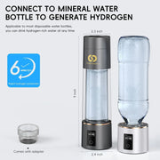 View Hydrogen Water Bottle Generator(Silver) - Up to 6360 PPB - Certified H2 Generator- SPE/PEM Technology - - Portable Hydration & Athletic Performance System image 4
