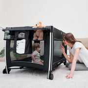 View 4 in 1 Portable Baby Crib Deluxe Nursery Center image 3