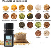 View Portable mini grain moisture measuring instrument, suitable for 25 types of grains such as coffee, cocoa, rice, wheat, etc., with 99 sets of data storage function image 4
