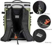 View Backpack cooler, leak-proof soft-edge cooling bag, waterproof and insulated backpack cooler, 36 capacity soft cooling bags, suitable for camping, fishing, parties, and picnics. image 2