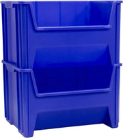 View Akro-Mils 13017 Stack-N-Store Heavy Duty Stackable Open Front Plastic Storage Container Bin, (15-Inch x 20-Inch x 12-1/2-Inch), Gray, (3-Pack) image 3