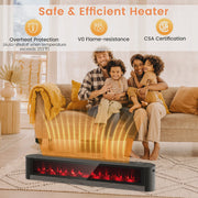 View Costway 1400W Electric Baseboard Heater Convection Space Heater with Realistic 3D Flame image 5
