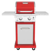 View 2-Burner Propane Gas Grill, 28,000 BTU, Stainless Steel, Red image 2