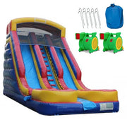 View 20-Ft. Dual-Lane Inflatable Water Slide with Pool, Wet/Dry Design image 1