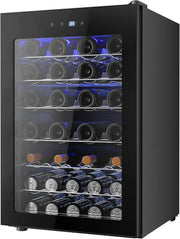 View Beverage Refrigerator Cooler - 126 Can Mini Fridge with Glass Door for Soda Beer or Wine, Beverage Cooler for Home, Office, Bar with Adjustable Removable Shelves, Silver image 3