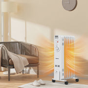View Costway 1500W Electric Oil Filled Radiator Space Heater 5-Fin Thermostat Room Radiant image 3