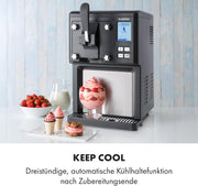 View Klarstein Sweet Sundae - Eiscrememaschine, 1,5 Liter, mitselbstkühlendem Kompressor, 200 Watt, Ausgabesystem, 3 StundenAuto-Kühlhaltefunktion, image 6
