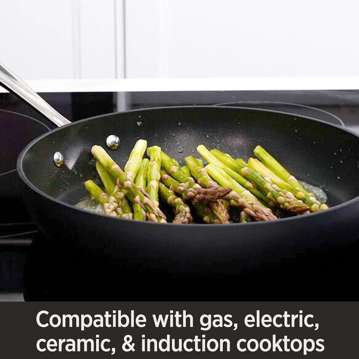 2 Piece Hard Anodized Nonstick Fry Pan Set, Durable Aluminum Skillet Cookware Set for Kitchen Cooking