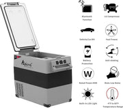 View Portable Refrigerator 12 Volt Car Freezer 42 Quart Mini Fridge Freezer (-4°C~68°C) for Truck, RV, Vehicle, Travel, Outdoor -12/24V DC image 2