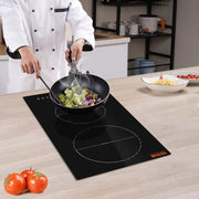View BENTISM 12 inch Electric Cooktop 2 Burners 1800W Stove Top Touch Control image 5