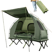 View 5-in-1 Camping Tent Cot with Air Mattress, Pillow, Sleeping Bag, Waterproof Elevated Folding Bed image 3