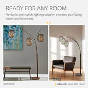 View Floor lamp, equipped with three movable lampshades and an adjustable height design - perfect for decorating bedrooms, living rooms and corners, with a bronze color finish. image 3