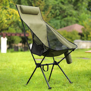View Foldable Chair Ultralight Folding Moon Chairs Outdoor Removable Washable Fishing Picnic BBQ Chairs with Carry Bag Outdoor Stool image 2
