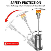 View 2-Pack 48,000 BTU Propane Patio Heaters with Wheels, Stainless Steel, Silver image 5