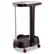 View Administrative series floor-standing clothing storage basket / laundry basket, with front locking casters, capacity 30 gallons, black, without handle cover, suitable for hospitals / medical laboratories / commercial premises image 4