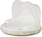 View Canopy Island Inflatable Pool Float: Comfortable Lounge Surface – Built-in Cup Holders – Detachable Sunshade – 440lb Max Weight Capacity – 78.5" x 59" image 2