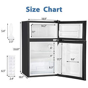 View Euhomy Mini Fridge with Freezer, 3.2 Cu.Ft Mini Refrigerator with Freezer image 3