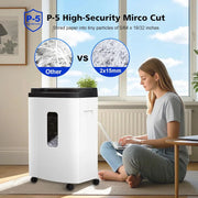 View 150 Sheet Auto-Feed Micro Cut Paper Shredder for Home Office Use, P-5 Super High Security (5/64 x 19/32 inches), Large 6-Gallon Bin, 20-Min Continuous Run, 55dB Ultra-Quiet, White image 3