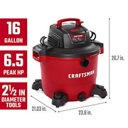 View 16 Gallon 6.5 Peak HP Wet/Dry Vac, Heavy-Duty Shop Vacuum image 6