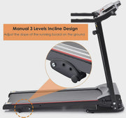 View 2.5HP Folding Treadmill with Incline, Electric Folding Treadmill for Walking Treadmill Machine 5 in LCD Screen 250 LB Capacity MP3 image 4