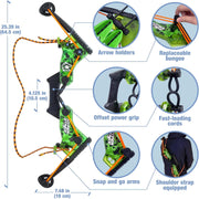 View 2. Master Controller Bow, 20 Zynix Whistle Arrows, 2 Parachute Replacement Parts, 2 Shoulder Straps and 4 Arrow Bags - Long-distance Outdoor Equipment image 2