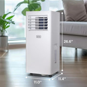 View Portable Air Conditioner, 12,000 BTU (8,000 BTU SACC) for Rooms up to 550 Sq. Ft., Portable AC with Follow Me Remote Control and Window Kit, BPACT12WT, White image 3