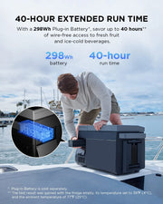 View Car Refrigerator, 40 Qt(38L) Portable Refrigerator, Electric Cooler with Ice Maker, Dual Zone WIFI APP Control(-13℃~50℃), 12/24V DC/AC For Camping, Travel, Fishing, Outdoor, Truck image 3