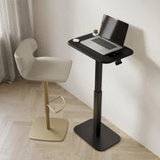 View Adjustable height side table, a versatile decorative item suitable for both home and office settings. It features precise engineering for effortless height adjustment, ensuring excellent stability (white base and carbon fiber tabletop) image 2