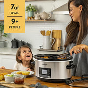 View Crock-Pot 7 Quart Portable Programmable Slow Cooker with Timer and Locking Lid image 4