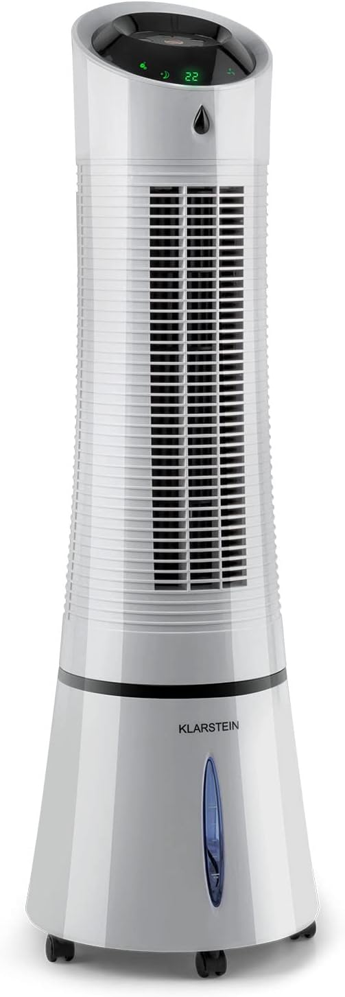 Klarstein 4-in-1: Smart Luftkühler, Ventilator, Luftbefeuchter & Ionisation I 6 L Wassertank, Oszillation, 30 W, 210 m³/h, Timer I Klimagerät ohne
