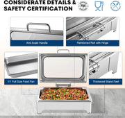 View Electric Chafing Dish Buffet Server Set & Commercial Soup Warmers Soup Kettle Suitable for Multifunctional Business Dining Occasions and Family Parties image 2