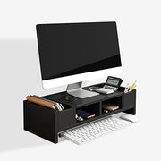 View Floating TV Stand - Modern Furniture - Floating TV Stand with Drawers - Wooden Wall-mounted Cabinet Unit with Drawers - Double-layer Computer and TV Space Organizer台 image 1