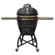 View 22-Inch Kamado-Style Ceramic Charcoal Grill with Grill Cover image 1